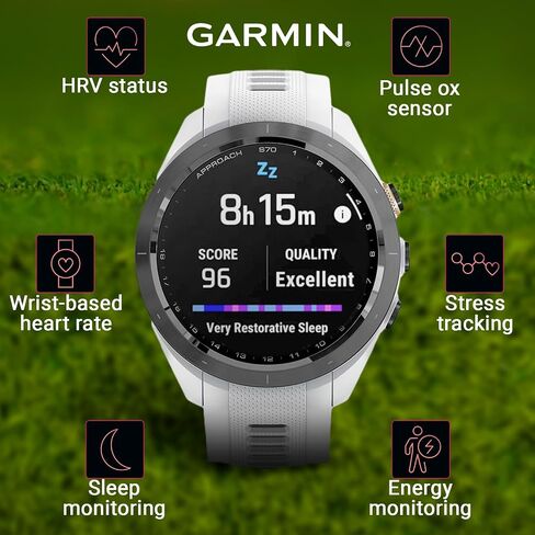 Wearable4U - Garmin Approach S12 Premium GPS Golf Watch, Black and All-in-One Golf Tools Bundle in Saudi Arabia