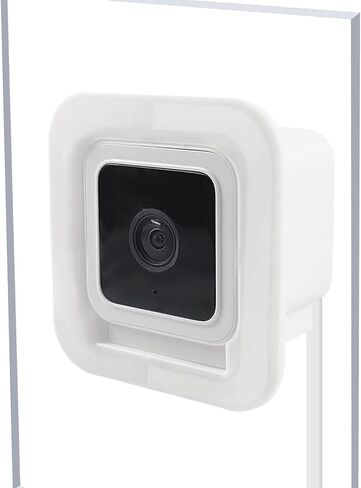 Upgraded 2 Pack Window Mount Compatible with Wyze Cam V3, Stick The Camera on Glass Wall,No Screws Adhesive Tape Mounting Bracket for Single Pane Glass Windows/Doors，White in Saudi Arabia
