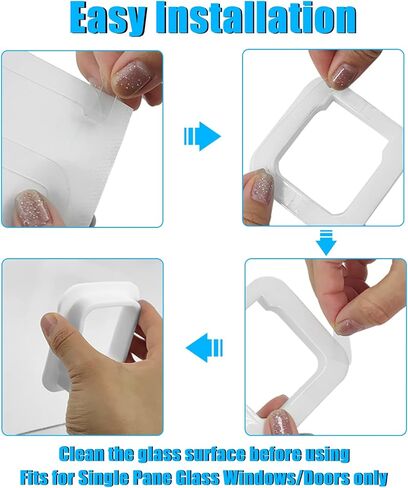 Upgraded 2 Pack Window Mount Compatible with Wyze Cam V3, Stick The Camera on Glass Wall,No Screws Adhesive Tape Mounting Bracket for Single Pane Glass Windows/Doors，White in Saudi Arabia