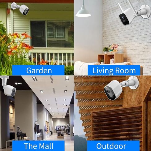 Security Camera Universal Mounting Bracket,Adjustable Indoor/Outdoor Security Wall Metal Bracket, Compatible with Arlo Pro/Pro 2/Pro 3/Pro 4/Ultra/Ultra 2, & with Ring Stick Up Cam Battery (2 Pack) in Saudi Arabia