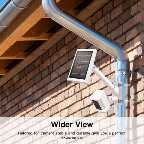 HOLACA 2-in-1 Pole Mounting Bracket for Ring Solar Panel, Spotlight Cam Pro/Plus and Stick Up Cam Battery/Wired Outdoor Mount Accessories for Ring SuperSolar Panel (White) in Saudi Arabia