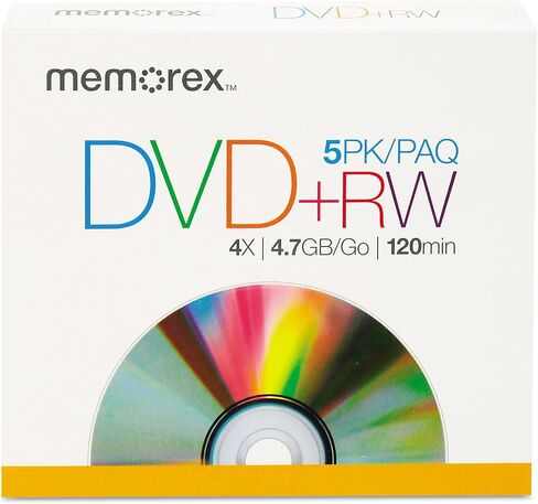 Memorex Products - DVD+RW, w/ Jewel Case, 4.7GB 5/PK in Saudi Arabia