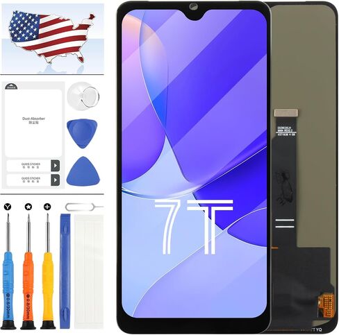 استبدال شاشة OLED لـ OnePlus 7T لشاشة OnePlus 7T LCD 1+7T HD1907 HD1905 HD1900 HD1903 شاشة LCD محول رقمي تعمل باللمس 6.55 بوصة مجموعة قطع إصلاح كاملة (أسود) in Saudi Arabia