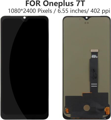 استبدال شاشة OLED لـ OnePlus 7T لشاشة OnePlus 7T LCD 1+7T HD1907 HD1905 HD1900 HD1903 شاشة LCD محول رقمي تعمل باللمس 6.55 بوصة مجموعة قطع إصلاح كاملة (أسود) in Saudi Arabia