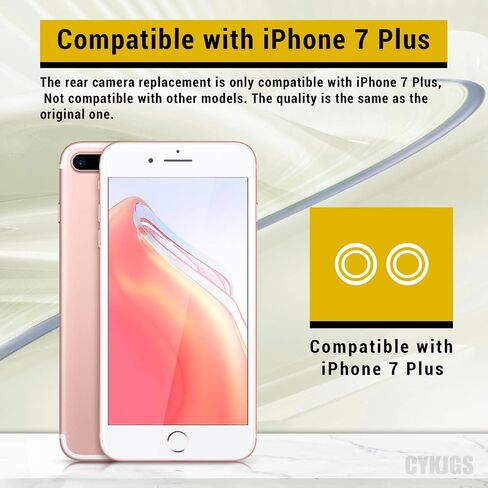 جزء استبدال الكاميرا الخلفية الرئيسية لهاتف iPhone 7 Plus وحدة عدسة 12 ميجابكسل جديدة HD فيديو HDR صور 4K فيديو مع كابل مرن تكبير رقمي لإصلاح الصور مجموعة أدوات إصلاح لـ A1661 A1784 A1785 in Saudi Arabia