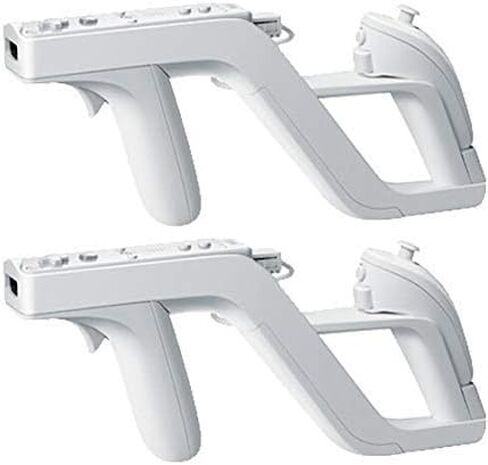 TNP Zapper Gun for Nintendo Wii Wireless Blaster Remote Wiimote Controller Game Attachment, Links Remote Nunchuk for Shooting Sport Games Light White in Saudi Arabia