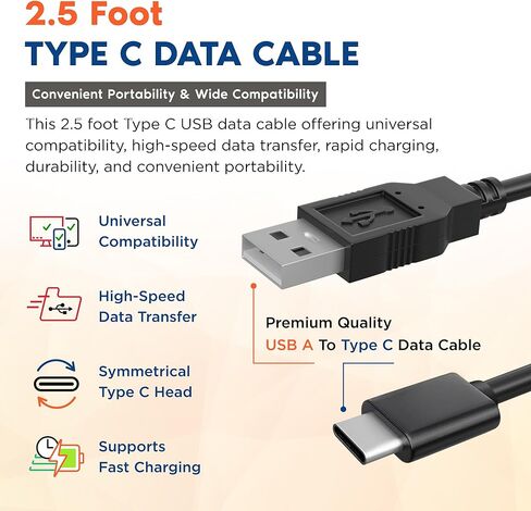 روف كيبل بيانات USB-C التيميت بطول 2.2 قدم لتوصيل R3 وR2-4K برو داش كام بجهاز الكمبيوتر الخاص بك وماك in Kuwait