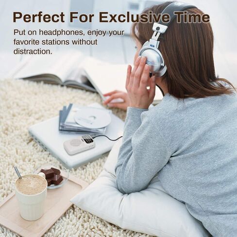 Pocket AM FM Radio Portable, Mini Transistor Radio with Excellent Reception, Tuning Knob with Signal Indicator, AAA Battery Operated for Walking and Jogging, DE333 by PRUNUS(White) in Saudi Arabia