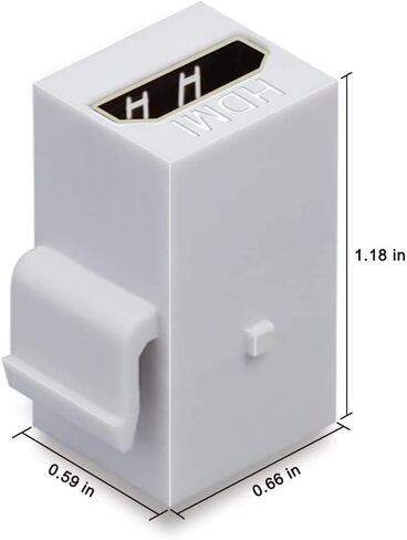 VICTEK 5-Pack HDMI Keystone 4K أنثى إلى أنثى مقرنة بدون تأخير للوحة الحائط - أبيض in Saudi Arabia