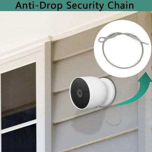 Anti-Theft Security Chain Compatible with Google Nest Cam (Battery) Camera | 2 Pack Anti-Drop Security Chain for Tapo C425/C460,Enhanced Camera Protect Bundle Function,Including Installation Tools in Saudi Arabia