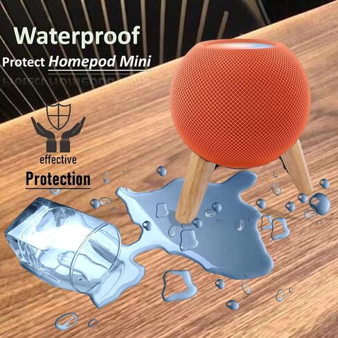 حامل خشبي حقيقي لمكبر الصوت الذكي Homepod mini، دعامة لسطح المكتب (بلوط أبيض) in Kuwait