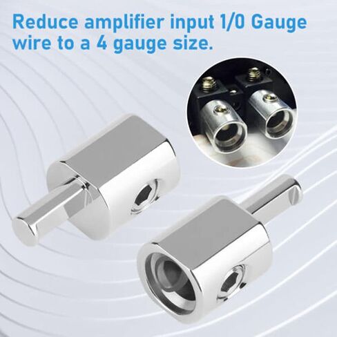 12Pcs 1/0 Gauge to 4 Gauge Pin AWG Power Wire Reducer Car Audio Amp Terminal New in Saudi Arabia