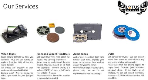 Audio Tape, DAT, and Reel-to-Reel, Digitization and Transfer Service to Digital MP3 and CD by Lotus Media in Kuwait