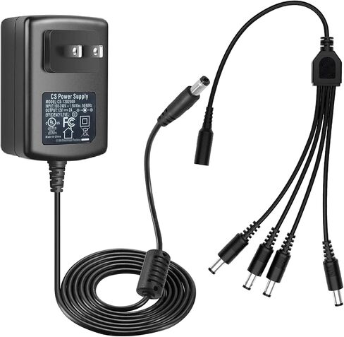 محول إمداد الطاقة Tonton 12V 2A 2000MA DC US CCTV لنظام كاميرا أمان المنزل، وكاميرات المراقبة DVR NVR وIP، وإضاءة LED، وجهاز التوجيه والإلكترونيات المنزلية in Saudi Arabia
