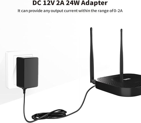 محول إمداد الطاقة Tonton 12V 2A 2000MA DC US CCTV لنظام كاميرا أمان المنزل، وكاميرات المراقبة DVR NVR وIP، وإضاءة LED، وجهاز التوجيه والإلكترونيات المنزلية in Saudi Arabia
