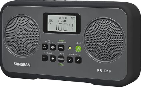Sangean PR-D19BK FM Stereo/AM Digital Tuning Portable Radio with Protective Bumper (Gray/Black) in Kuwait