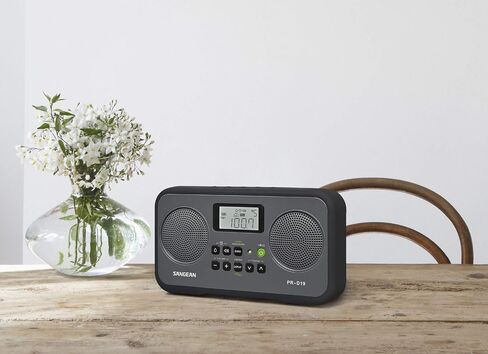Sangean PR-D19BK FM Stereo/AM Digital Tuning Portable Radio with Protective Bumper (Gray/Black) in Kuwait