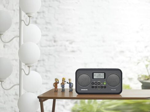 Sangean PR-D19BK FM Stereo/AM Digital Tuning Portable Radio with Protective Bumper (Gray/Black) in Kuwait