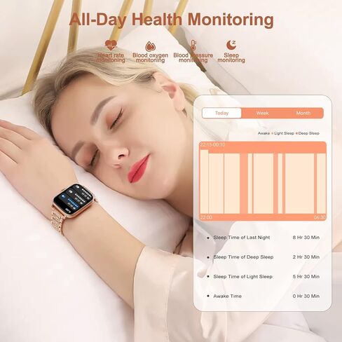 Smart Watch for Women, Call Receive/Dial Smartwatch for Android iOS Phones, Waterproof Activity Fitness Tracker with Full Touch Color Screen Heart Rate Sleep Monitor Pedometer, Gifts for Women in Kuwait