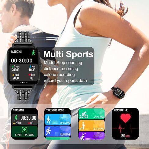 Smart Watch for Women, Call Receive/Dial Smartwatch for Android iOS Phones, Waterproof Activity Fitness Tracker with Full Touch Color Screen Heart Rate Sleep Monitor Pedometer, Gifts for Women in Kuwait