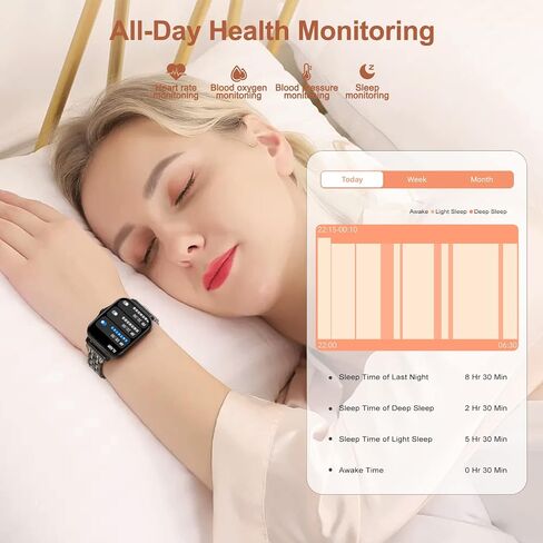 Smart Watch for Women, Call Receive/Dial Smartwatch for Android iOS Phones, Waterproof Activity Fitness Tracker with Full Touch Color Screen Heart Rate Sleep Monitor Pedometer, Gifts for Women in Kuwait