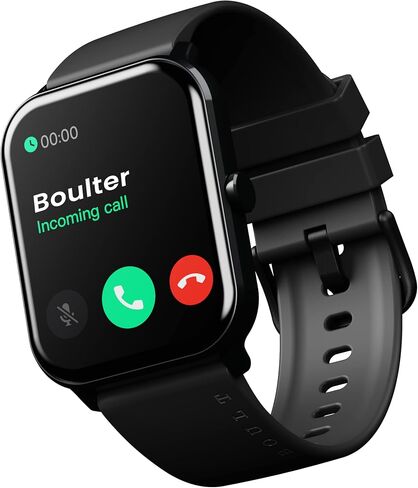 Boult Drift Health & Fitness Bluetooth Calling Smartwatch with 1.69HD Display, 10 Days Battery Life, 140+ Watch Faces, 50+ Sport Modes, IP68 Waterproof & 475 Nits Brightness, Free Size (Black) in Saudi Arabia