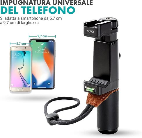 Movo V7+ YouTube Starter Kit - Vlogging Kit for iPhone with Tripod, Grip, Stereo Microphone, LED Light and Remote - Vlog Kit for iPhone 5, 5C, 5S, 6, 6S, 7, 8, X, XS or Samsung - iPhone Vlogging Kit in Saudi Arabia