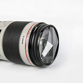 Camera filter accessories 67 72 77 82mm pentaprism can change The number of subjects, photography foreground blur, film and television props, glass prism (62mm)