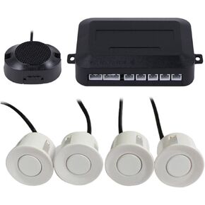 Car Reverse Backup Parking Sensor Radar System, Buzzer beeps, Detection Distance:30~150CM, Waterproof Sensors (22mm diameter 2.3M Cable) 4 Packs X60D (Grey) in Saudi Arabia