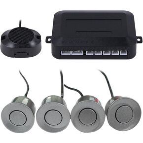 Car Reverse Backup Parking Sensor Radar System, Buzzer beeps, Detection Distance:30~150CM, Waterproof Sensors (22mm Diameter 2.3M Cable) 4 Packs X60D (Black)