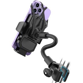 Charchendo Gooseneck Phone Mount for Indoor Cycling Bike, Universal Exercise Bike Phone Holder with 360° Adjustable Security Bands Compatible with iPhone 14 13 12 11 Pro Max, Samsung More Smartphone in Kuwait
