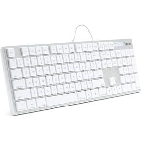iHome Full Size Wired Keyboard - Compatible with Apple iOS or Windows - Sleek Mac and iMac Style Design - Desktop PC or Laptop in Kuwait