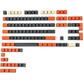 Carbon Miami PBT Double Shot Cherry Profile ANSI Backlit Keycaps for MX Mechanical Keyboard Melody 96 KBD75 68 61 87 104 Keychron(Only Keycap) (Carbon) in Kuwait