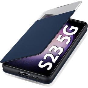 حافظة Fangroney لهاتف Galaxy S23 S-View FILP [رؤية واضحة] لهاتف S23 حافظة بغطاء قلاب لهاتف Galaxy S23 حافظة هاتف واقية حافظة جلدية نافذة شفافة لهاتف S23 5G حافظة رفيعة in Kuwait