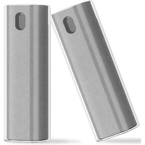 usefulpro 2 Pcs Fingerprint Proof Screen Cleaner, 3 in 1Touchscreen Mist Cleaner Spray Soft Fiber Flannel, Safe for All Phones Tablet Laptop TV Watch Screens (light grey)
