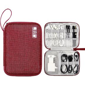 Travel Cord Organizer Case, Electronic Organizer Small Cable Organizer Portable Waterproof Storage Bag for Charger, Cord, USB, Power Bank, Earphone, SD Card, Traveling Essentials for Women