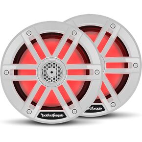 Rockford Fosgate M1-65 Color Optix 6.5" Marine Speakers - White (Pair) | 2-Way Coaxial, Delivering Loud, Clear, Accurate Sound with Ultra Bright Multicolor LED Lighting Experience in Saudi Arabia