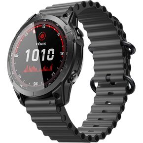 NotoCity for Garmin Fenix 6 Band 22mm Ocean Watch Band for Fenix 7, Fenix 5, Fenix 6 Pro, Fenix 5 Plus, Forerunner 955/945, Approach S60/S62, Epix (Army Green)