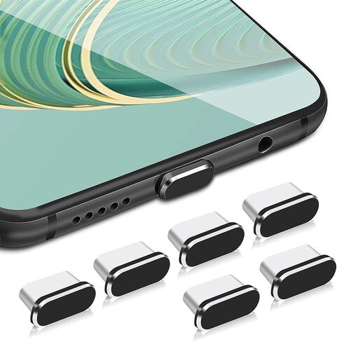 WLLHYF USB Type C Anti Dust Plugs, 6 PCS USB C Port Plug Dust Cover Type-C Port Caps Protectors for Most Smartphones and Micro USB Android Models Charging Port Speaker Anti Dust Protection Cover Kit in Saudi Arabia