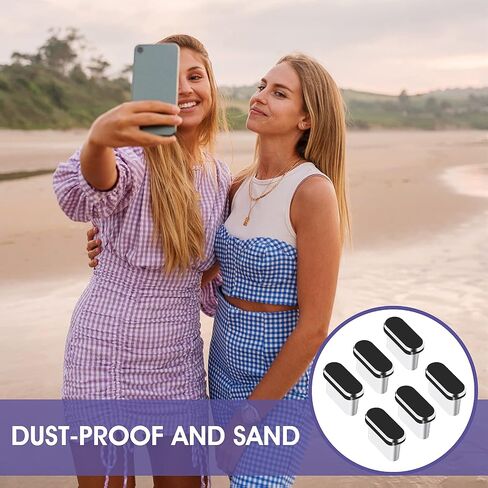 WLLHYF USB Type C Anti Dust Plugs, 6 PCS USB C Port Plug Dust Cover Type-C Port Caps Protectors for Most Smartphones and Micro USB Android Models Charging Port Speaker Anti Dust Protection Cover Kit in Saudi Arabia