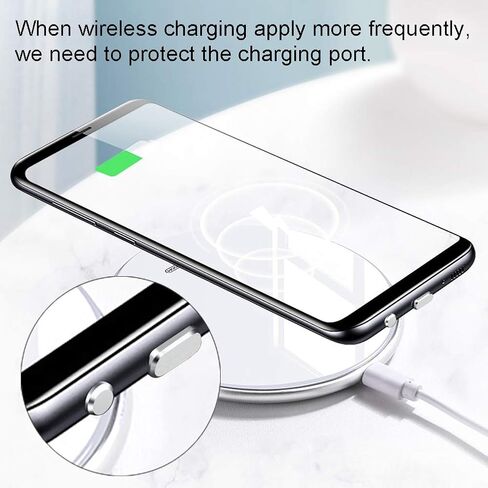 USB C Port Cover Plugs Metal Anti Dust Cap Protectors 2 PCS Compatible with Samsung Galaxy S24/S23/S22/S21 MacBook Pro Air (Black) in Saudi Arabia