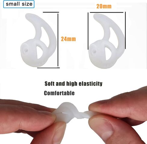 Silicone Fin Ear Mold for Two Way Radio Earpiece Replacement Acoustic Tube | 2 Pairs Large Right Ear, Stabilizer Ear Mold, Fits Acoustic Coil Tube, Two-Way Radio, Police & Surveillance Earpieces in Kuwait
