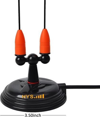 هوائيات HYS للهواة ثنائية النطاق VHF 144/UHF 430 ميجا هرتز هوائي متنقل بقاعدة مغناطيسية W/13 قدم RG58 كبل محوري UHF-male/PL259 لأجهزة الراديو المحمولة Motorola Kenwood Midland SO239 (برتقالي وأسود) in Kuwait