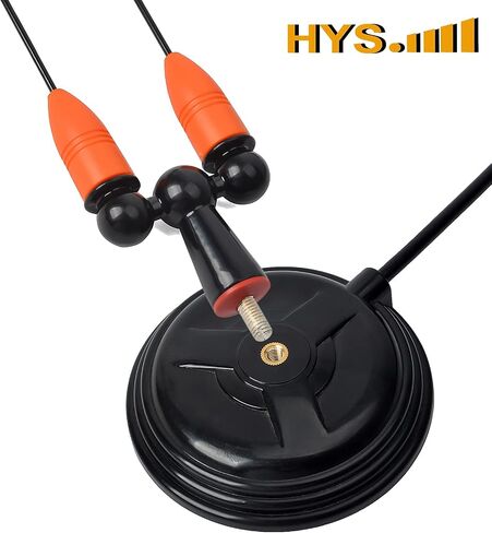 هوائيات HYS للهواة ثنائية النطاق VHF 144/UHF 430 ميجا هرتز هوائي متنقل بقاعدة مغناطيسية W/13 قدم RG58 كبل محوري UHF-male/PL259 لأجهزة الراديو المحمولة Motorola Kenwood Midland SO239 (برتقالي وأسود) in Kuwait