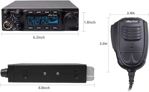 راديو AnyTone AT-6666 بطول 10 متر للشاحنة، مع وضع SSB(PEP)/FM/AM/PA، خرج طاقة عالي 15 وات AM، 45 وات FM، 60 وات SSB (PEP) in Kuwait