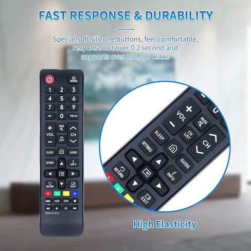 BN59-01301A استبدال جهاز التحكم عن بعد ينطبق على تلفزيون سامسونج UN40NU7100 UN43NU7100 UN50NU7100 UN55NU7100 UN58NU7100 UN75NU7100 UN32N5300 UN55NU6900 UN43NU6900 UN50NU6900 UN65NU6900 UN75NU6900 UN55NU73 00 in Kuwait