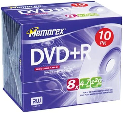 Memorex 4.7GB 8X DVD+R Media (10-Pack) in Saudi Arabia