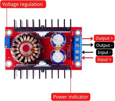 لاوماو محول تيار مستمر من 10-32 فولت الى 35-60 فولت قابل للتعديل 120 واط 6 امبير وحدة امدادات الطاقة in Kuwait