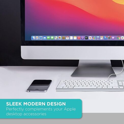 iHome Full Size Wired Keyboard - Compatible with Apple iOS or Windows - Sleek Mac and iMac Style Design - Desktop PC or Laptop in Kuwait