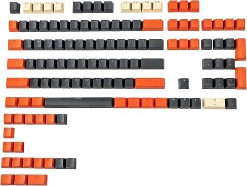Carbon Miami PBT Double Shot Cherry Profile ANSI Backlit Keycaps for MX Mechanical Keyboard Melody 96 KBD75 68 61 87 104 Keychron(Only Keycap) (Carbon) in Saudi Arabia